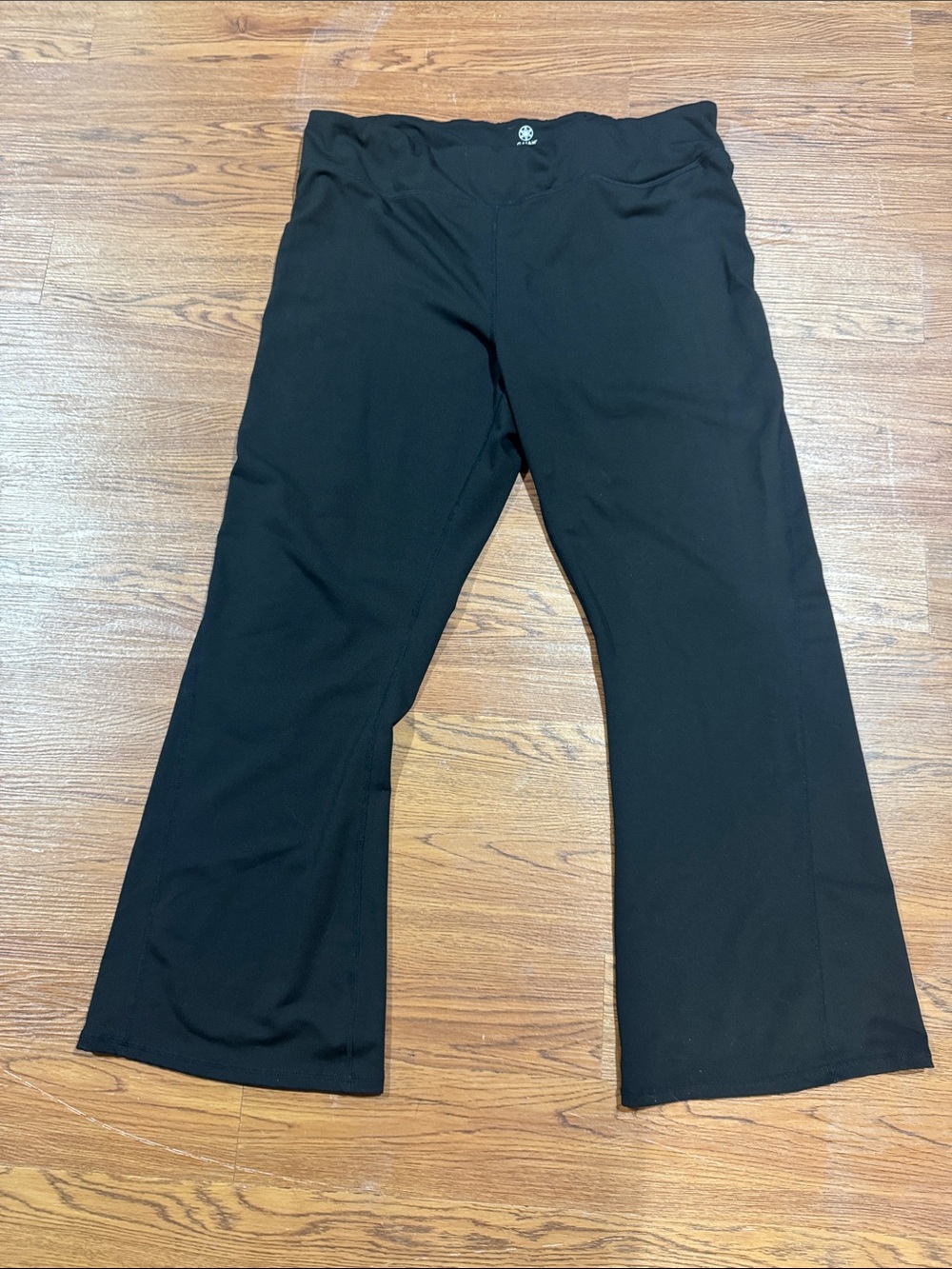 Crazy Yoga Black Wide-Leg Athletic Joggers